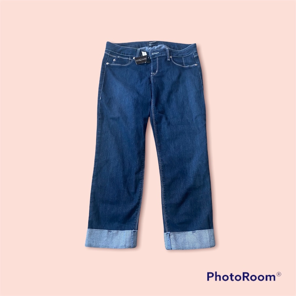 NWT White House Black Market denim cuffed and cropped